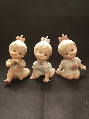 Buy Bradley Vintage Figurines, Set Of 3, Rare Find, Ceramic Japan • 48.10£
