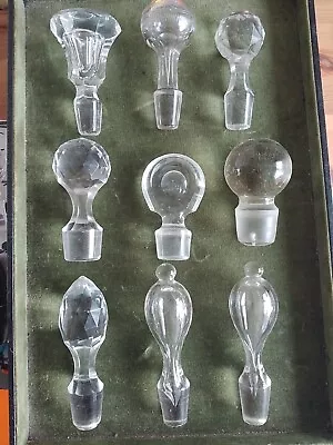 Buy Nine 19th Century Antique Cut Glass Decanter Stoppers • 19.99£