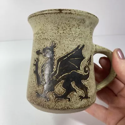 Buy Vintage Tregaron Welsh Studio Pottery Dragon Mug Coffee Cup • 14.50£