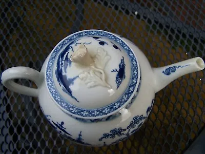 Buy Small Worcester Teapot C1760 -70 Cannonball Pattern • 175£