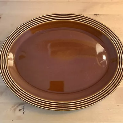 Buy Lovely Vintage Large Hornsea Pottery 1970s Brown Heirloom Serving Platter • 5£