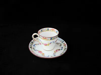 Buy Antique Minton Rose Hand Painted Porcelain Demitasse Cup W Saucer, England • 22.63£