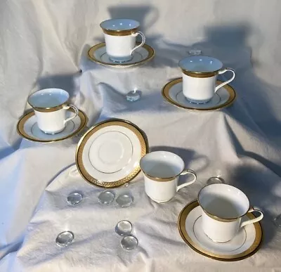 Buy 5 - Bone China Footed Cup And Saucer Noritake Golden Mastery 4745 • 51.88£