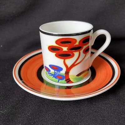 Buy Clarice Cliff Wedgwood RED TREE Coffee Cup And Saucer • 25£
