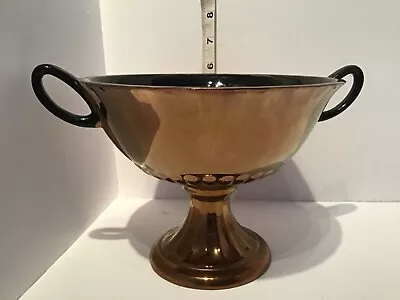 Buy Vintage Beswick Copper Colour Pedestal Lustre Bowl. • 15£