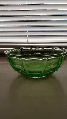 Buy Vintage Art Deco Green Glass Trifle/Dessert/Fruit Bowl • 8.99£