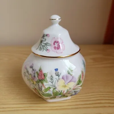 Buy Aynsley Wild Tudor Fine Bone China Floral Pot With Lid • 4.50£