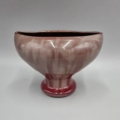 Buy Vintage Ewenny Welsh Studio Art Pottery Footed Pinch / Eye Bowl Red & Grey • 12£