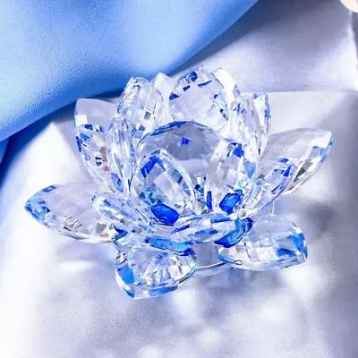 Buy Lotus Flower Decor Glass Miniature Glass Craft Crystal Lotus Flower Figurine • 5.25£