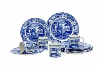 Buy Spode Blue Italian 12 Piece Tableware Set  • 215£