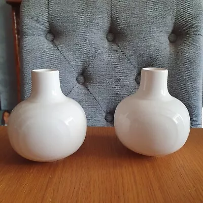 Buy Hornsea Pottery White Concept Bud Vase X2 • 25£