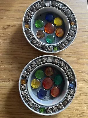 Buy Vintage Retro Kitsch Glass Pebble Mosaic Small Dishes Pair • 9.99£