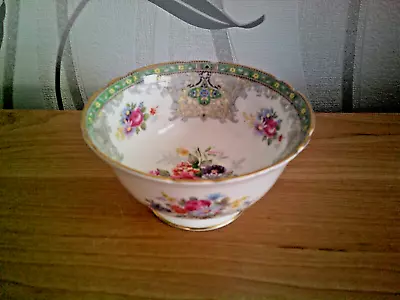 Buy Vintage Shelly Georgian Green Bone China Sugar Bowl - Dia 12.5cms- Pattern 13360 • 12.95£