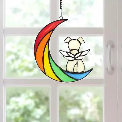 Buy Stained Glass Window Hanging Plaque Acrylic Dog Decor Hanging Ornament Pendant • 7.79£