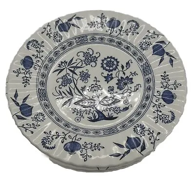 Buy 4 Vintage J. G. Meakin England Blue Nordic Pattern Ironstone Dinner Plates 10  • 37.89£
