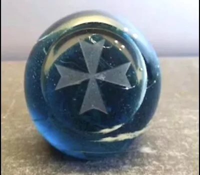 Buy Mdina Glass Paperweight Maltese Cross Rare Item Collectors Or Usage • 15.99£
