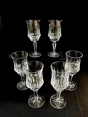 Buy Vintage Galway Irish Crystal  Old Galway  Design - Set Of 6 Wine/Water Goblets • 120.64£