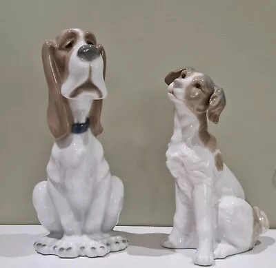 Buy 2 X Vintage Nao By Lladro Dog Figurines • 25£