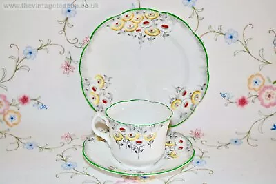 Buy Art Deco Staffordshire Bone China Dainty Tea Set Cup Plate Trio Shelley Style • 15£