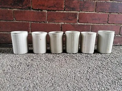 Buy 6 Old 2lb Off White Stoneware Jam Pots  • 22£