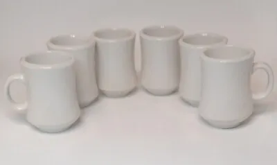 Buy Set Of 6 Crestware Ceramic White Bell Shaped Diner Style Coffee Mugs • 28.44£