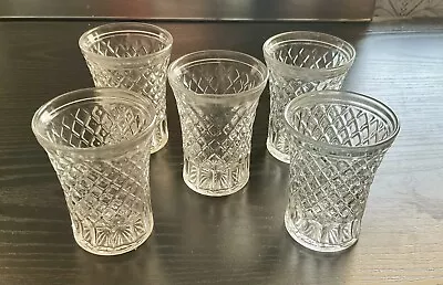 Buy Set Of 5 Crystal/Cut Glass Miniature Glasses • 5£