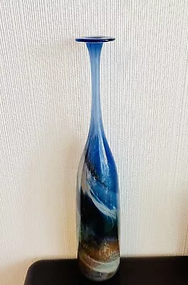 Buy Fab Mdina Isle Of Wight Glass - Michael Harris Attenuated Bottle Vase 18” Tall • 125£
