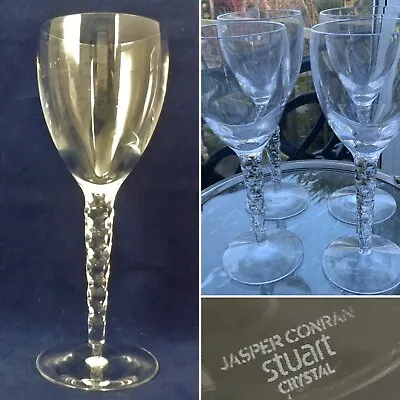 Buy Rare Set 4 Waterford Jasper Conran “zita” Goblet Large 10” Wine Glass Facet Stem • 200£