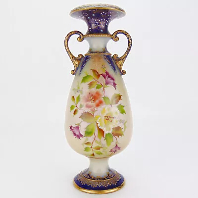 Buy Antique Carlton Ware Vase Blush Ivory Hibiscus W & R Hand Painted 22cm • 124.99£