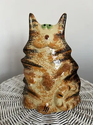 Buy St Michael M&S Hand Decorated 8” Quirky Cat Pottery Ornament. MR18848 • 10£