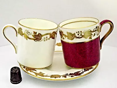 Buy Wedgwood  Whitehall  Bone China Demitasse /Coffee Cup & Saucer Set & Extra Cup • 13.99£