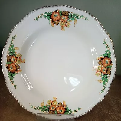 Buy Vintage, Woods Ivory Ware, Art Deco, 23cm Floral Dinner Plate • 5.95£