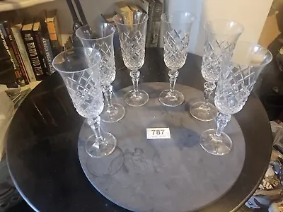 Buy Crystal Champagne Flute Glasses Ex.Con X 6 • 30£