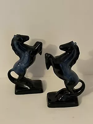 Buy Pair Of Vintage Canadian Blue Mountain Pottery Horses • 17.90£