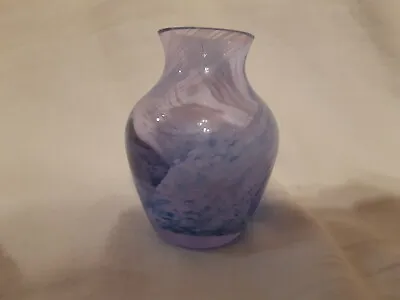 Buy Caithness Blue And White Swirl Small Vase 9cm Tall • 7£