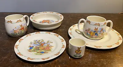 Buy 6 Pce Vintage Royal Doulton Bunnykins - 2 Cups Saucer Plate Bowl & Egg Cup • 60£
