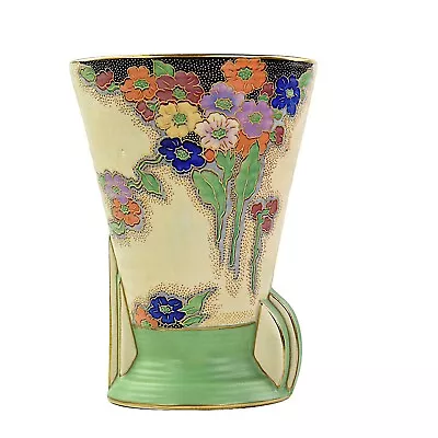 Buy Crown Devon, Art Deco , Vase, Green Floral • 65£