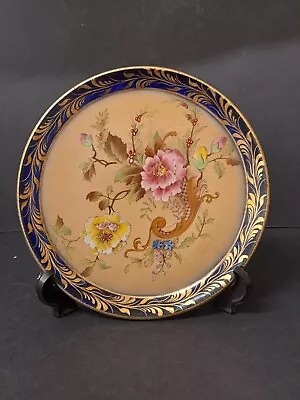 Buy Antique Carlton Ware Plate Colbalt Blue & Floral, W&R Stoke On Trent C1910s • 25£