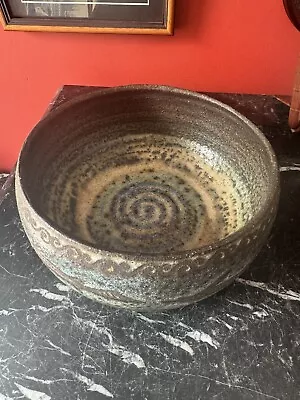 Buy Stunning Studio Pottery Bowl - Fish Design • 15£