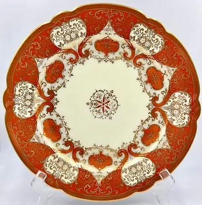 Buy Elegant Antique 1930 Noritake Orange & Gold Dinner Plate; Excellent Condition • 28.81£