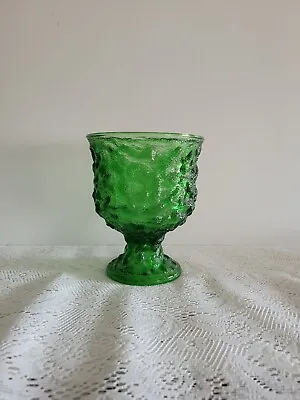 Buy 1960s Green Crinkle Glass Pedestal Vase/ Candy Dish - Depression Glassware  • 8.06£