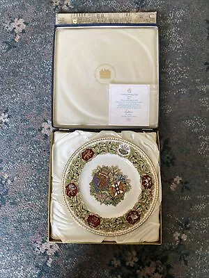 Buy 1981 Royal Wedding Charles & Diana Minton China Plate Mulberry Hall Boxed • 20£