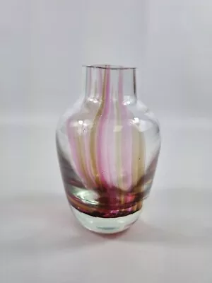 Buy Caithness Glass Vase Ribbon Design Posy Vase  Purple Stripe 4.5  • 9.90£