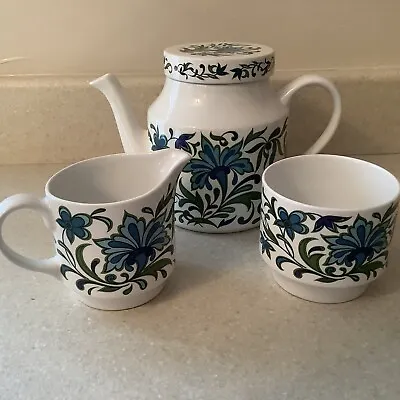 Buy Midwinter Spanish Garden Teapot Milk Jug Sugar Bowl Set Staffordshire Tableware • 24.99£