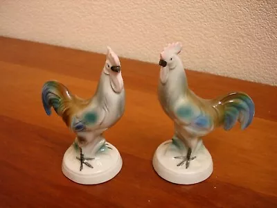 Buy Vintage Pair Of Decorative  Decorative  Roosters / Cockerels Figurines • 10£