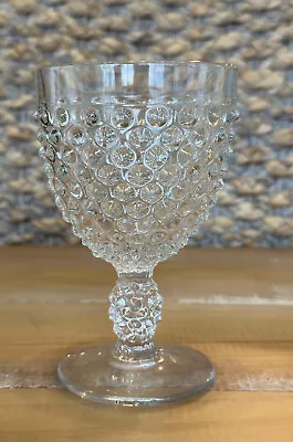 Buy Vintage Duncan & Miller Hobnail Pressed Glass Clear Glass Replacement Goblet • 11.58£