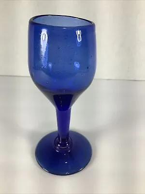 Buy Rare Thick Cobalt Blue Stemware Cordial Glass~3oz • 5.76£