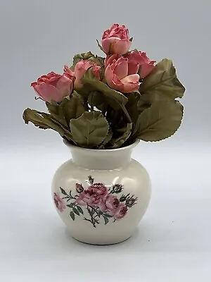 Buy Vintage Prinknash Pottery Vase, Pink Rose, Gloucester, England, 1960's • 20.86£