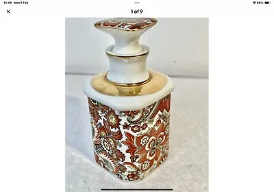 Buy French Porcelain -C.P. Limoges Perfume Bottle With Stopper Paisley &Gild Design • 9£