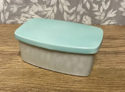 Buy Pottery Poole Twintone - Seagull & Ice Green - Vintage Butter Dish • 15£